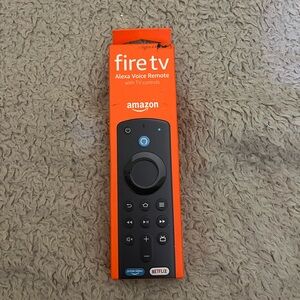 Amazon Fire TV Alexa Voice Remote - Black and Orange
